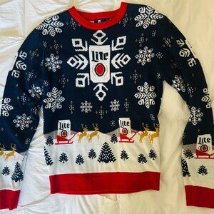 Miller Lite Holiday Sweater Vintage 2019 Size S
